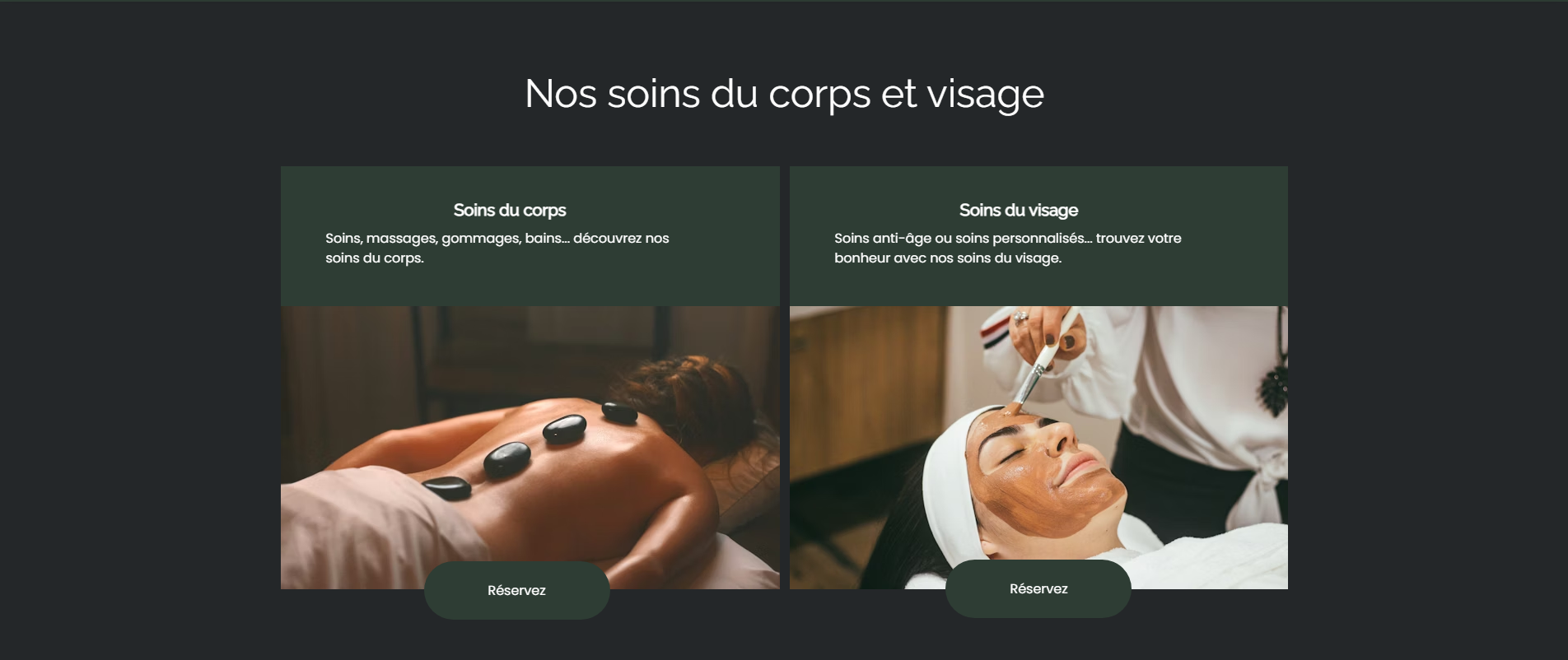 Présentation des soins du corps et visage du salon esthétique de Vesoul