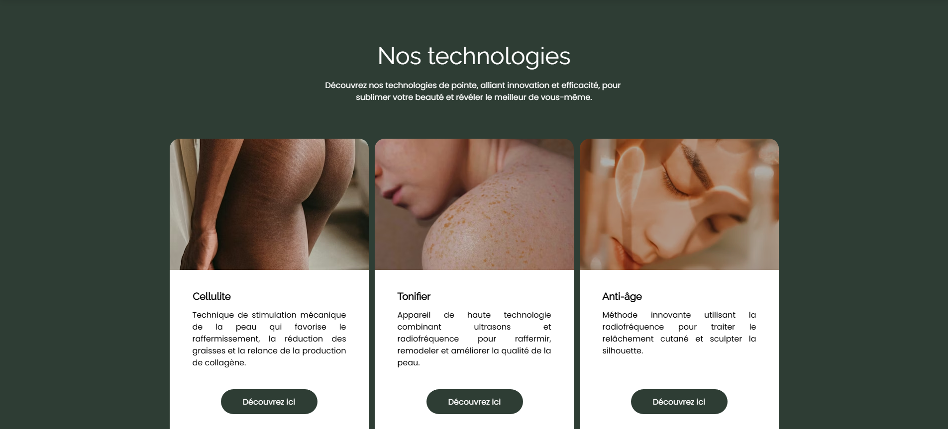 Présentation des technologies que proposent le salon esthétique de vesoul sur son site web