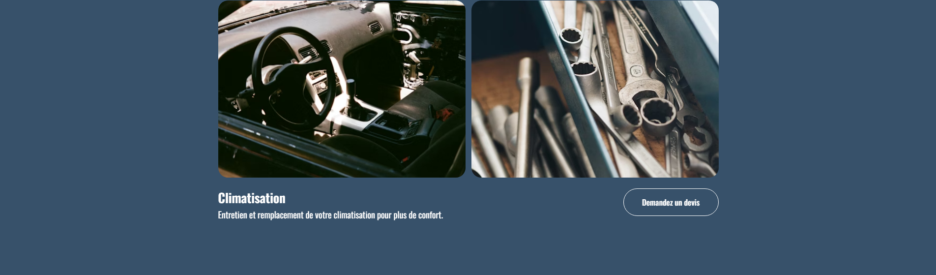 Présentation de la prestation de climatisation du site internet du garage automobile de Vesoul