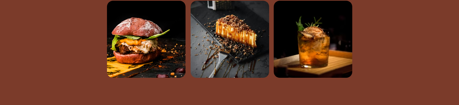 Bloc présentant des photos des plats proposés sur la carte du restaurant à Vesoul.