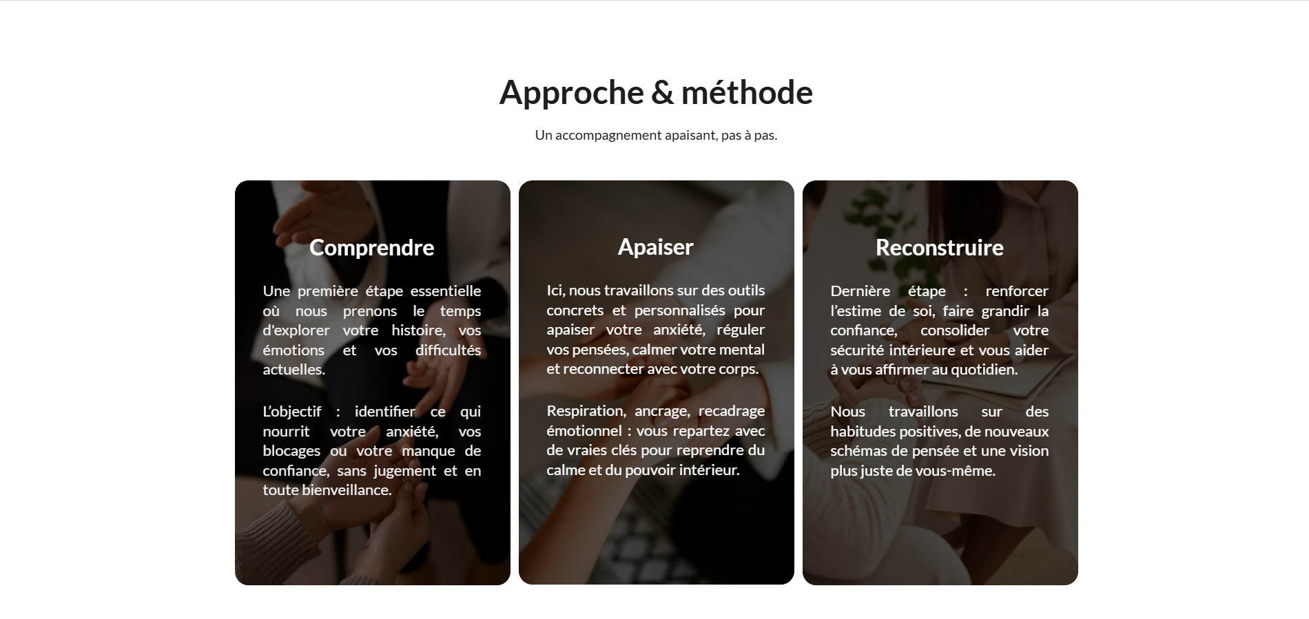 Section des services psychologiques proposés à Vesoul en mise en page moderne.