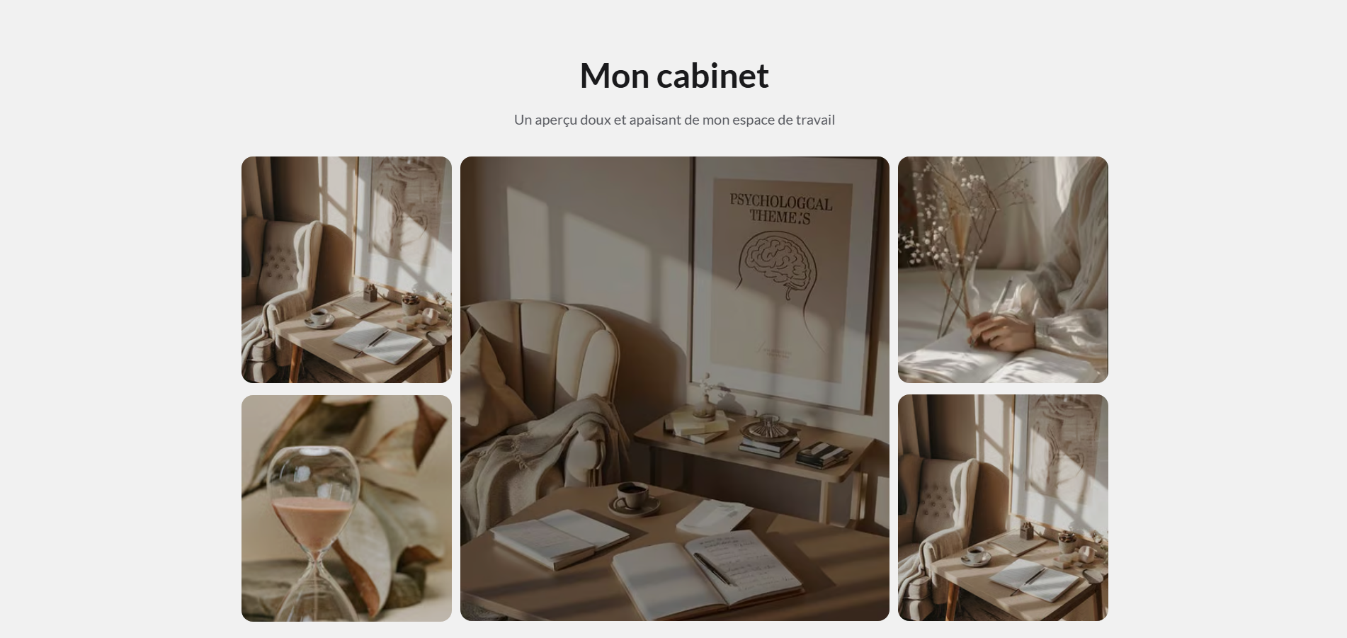 Section présentation du cabinet à Vesoul avec galerie photos professionnelles.